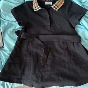 Burberry Kids Polo Dress with Check Collar